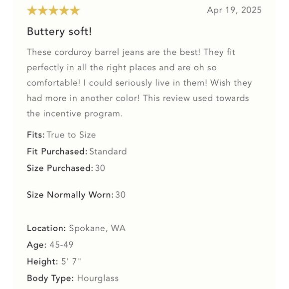 NWT Size 18W - Pilcro The Kenna Heritage barrel jeans Corduroy MOSS (US$ 148) - Picture 2 of 16